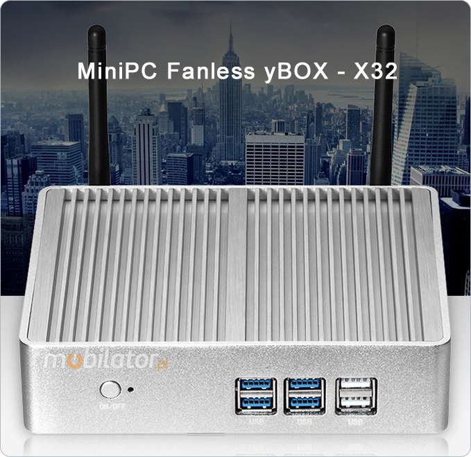 MiniPC yBOX - 32X - i7 - wzmocniony wydajny may bezwentylatorowy komputer przemysowy - z chodzeniem pasywnym - z procesorem i7-4500Y intel core mobilator pl nowy szybki